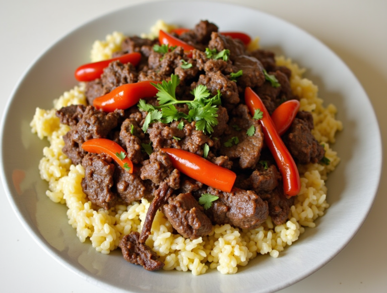 Beef Tips and Rice Recipe