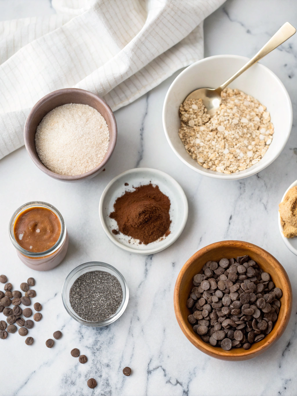 Chia Chocolate Protein Bites ingredients 1 2