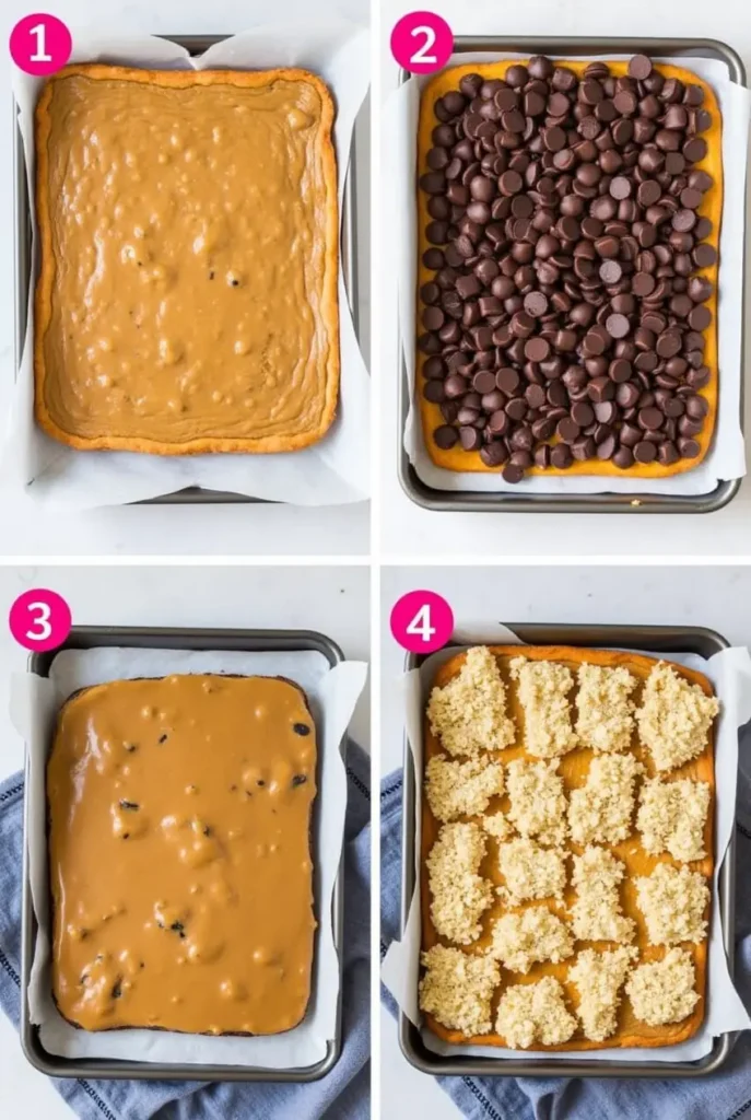 Chocolate Caramel Oat Bars