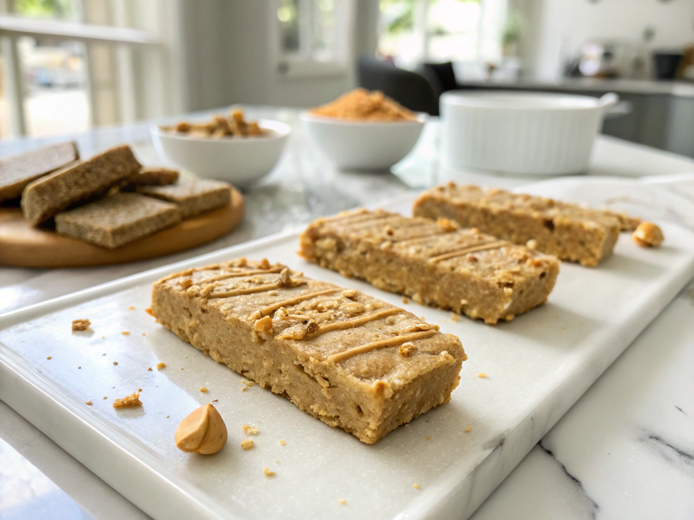 Homemade Peanut Butter Protein Bars