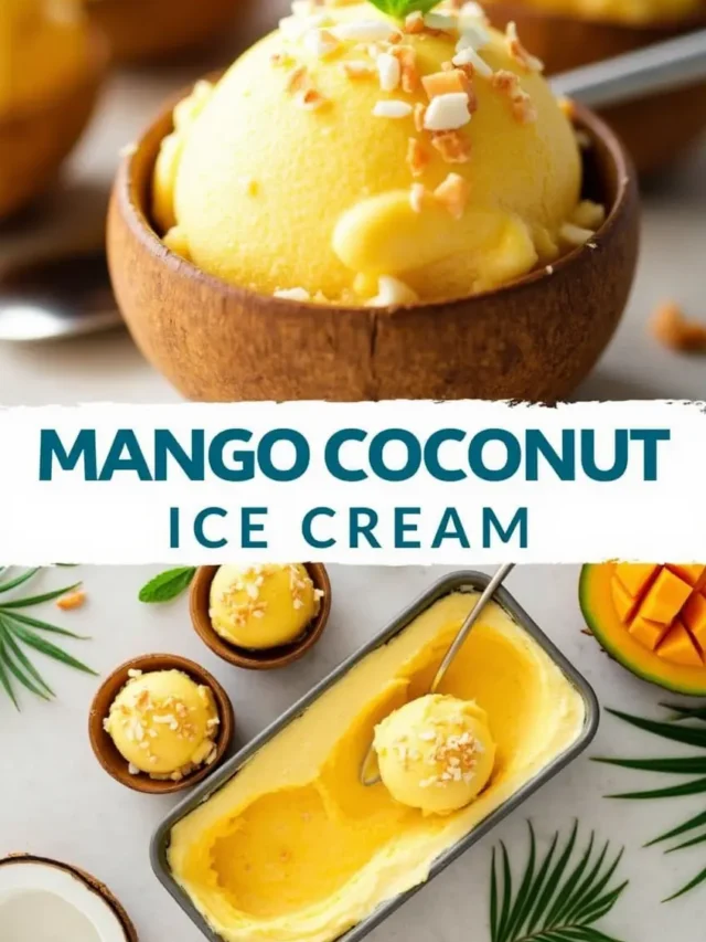 Mango Coconut Ice Cream