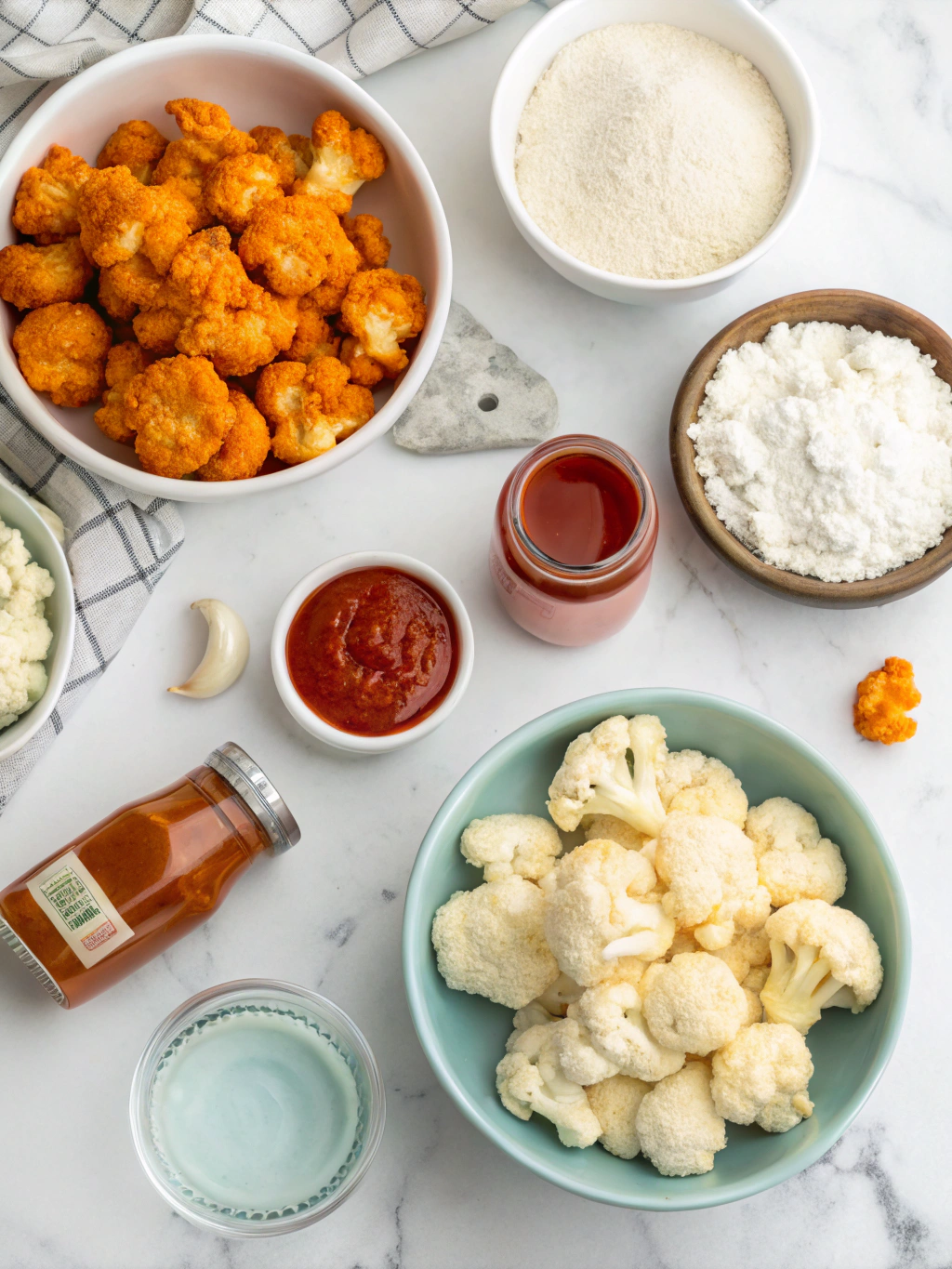 Airfryer Buffalo Cauliflower Bites ingredients 1 3
