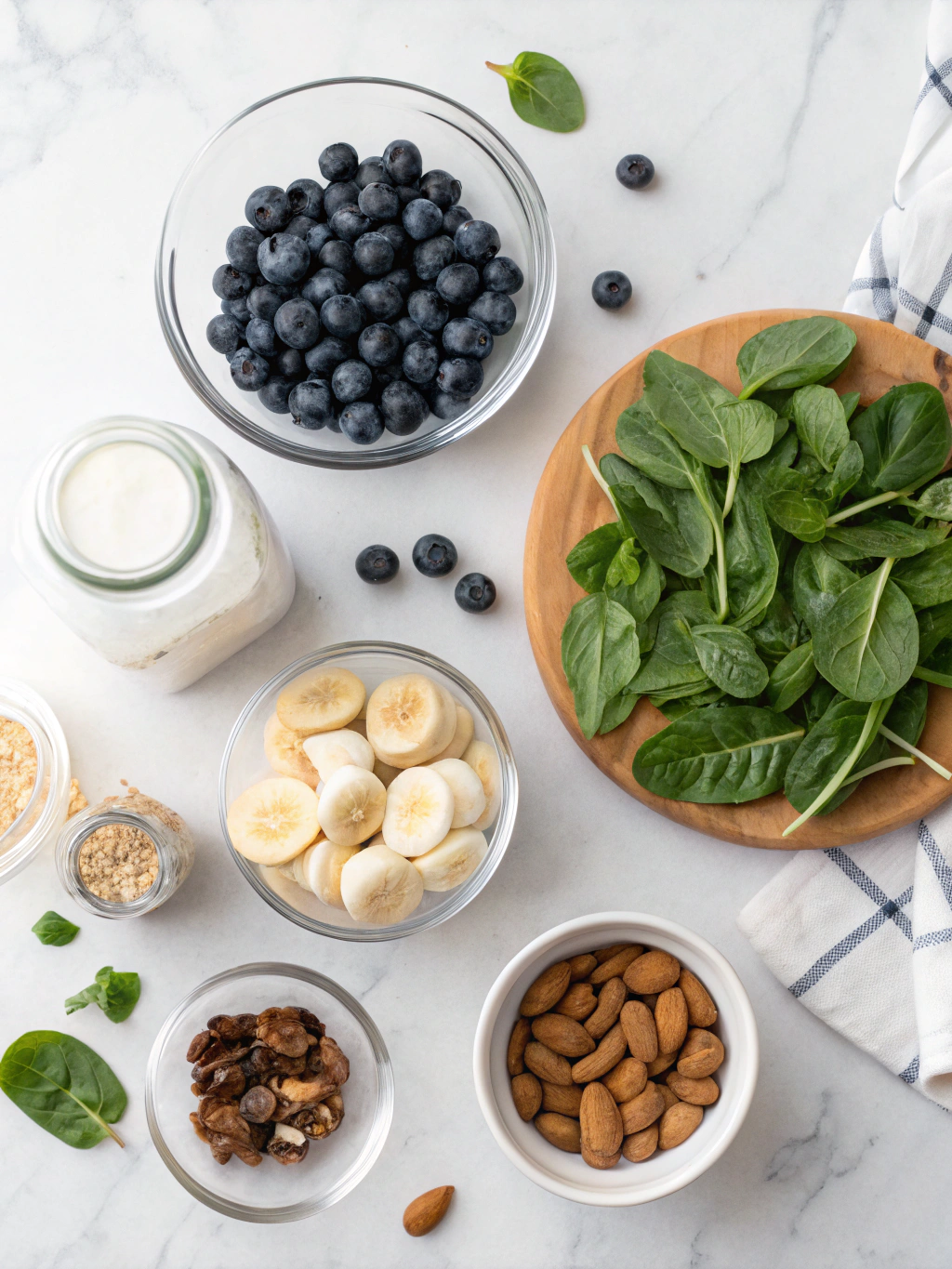 Blueberry Smoothie ingredients 1 2