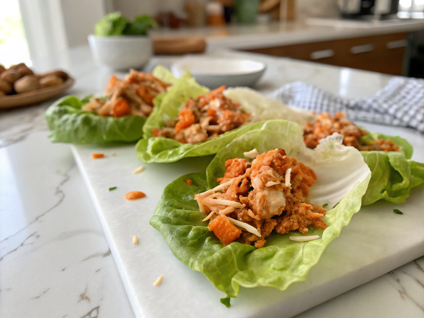 Buffalo Chicken Lettuce Wraps
