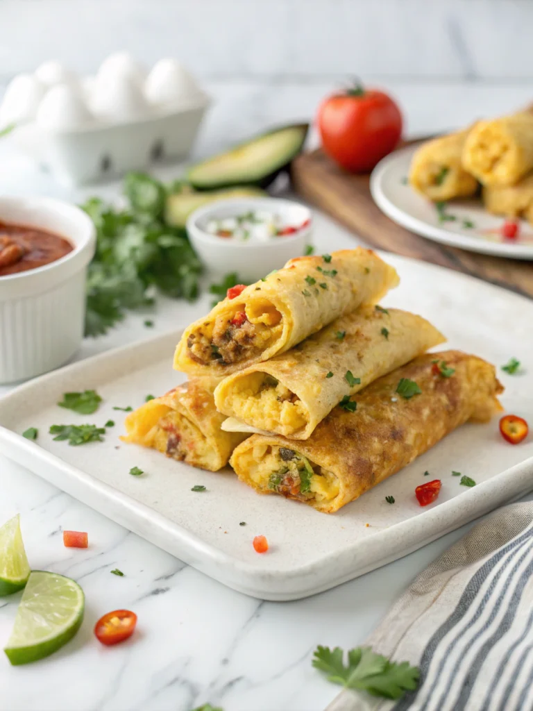 Cheesy Taco Egg Rolls final step