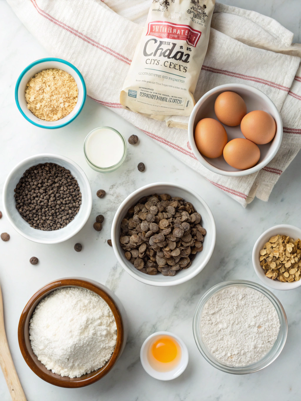 Chia Chocolate Cookies ingredients 1 2