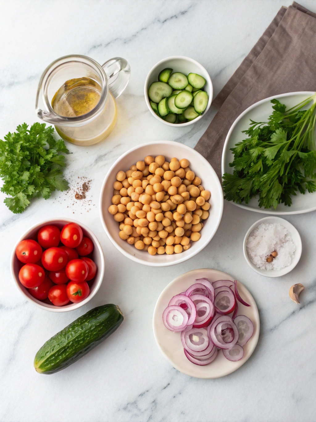 Chickpea Salad Ingredients