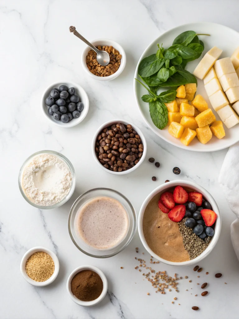 Coffee Smoothie ingredients