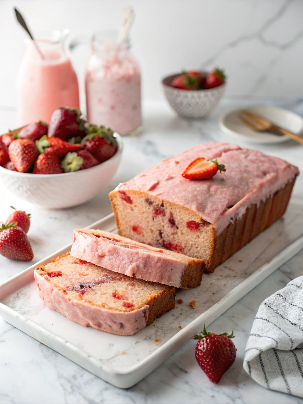 Dreamy Pink Strawberry Loaf final step 1 4