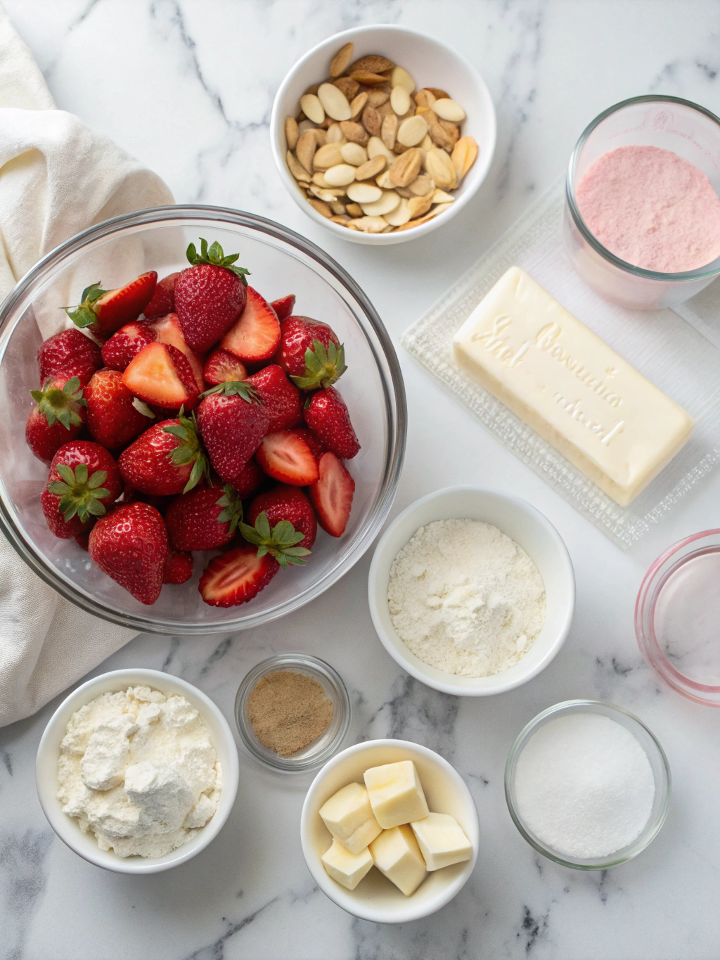 Dreamy Pink Strawberry Loaf ingredients 1 3