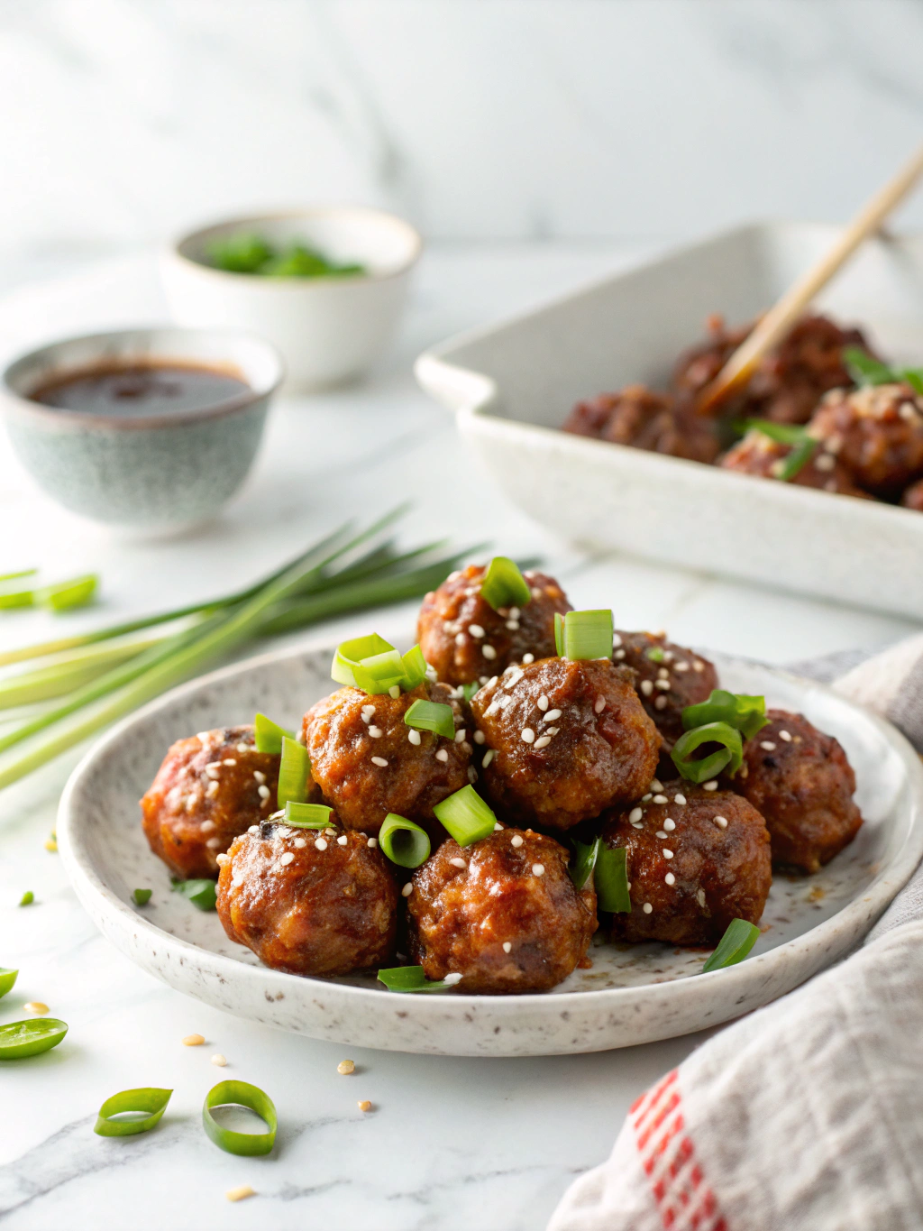 Korean BBQ Meatballs final step 1 2