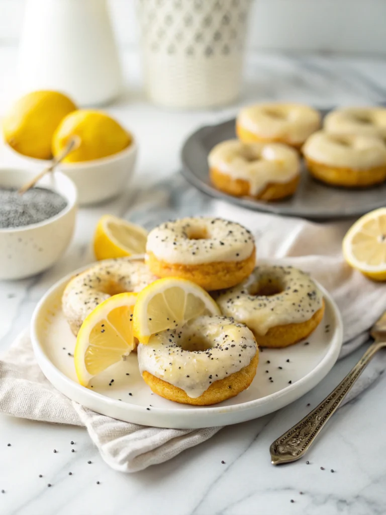 Lemon and Poppy Seed Mini Donuts final step