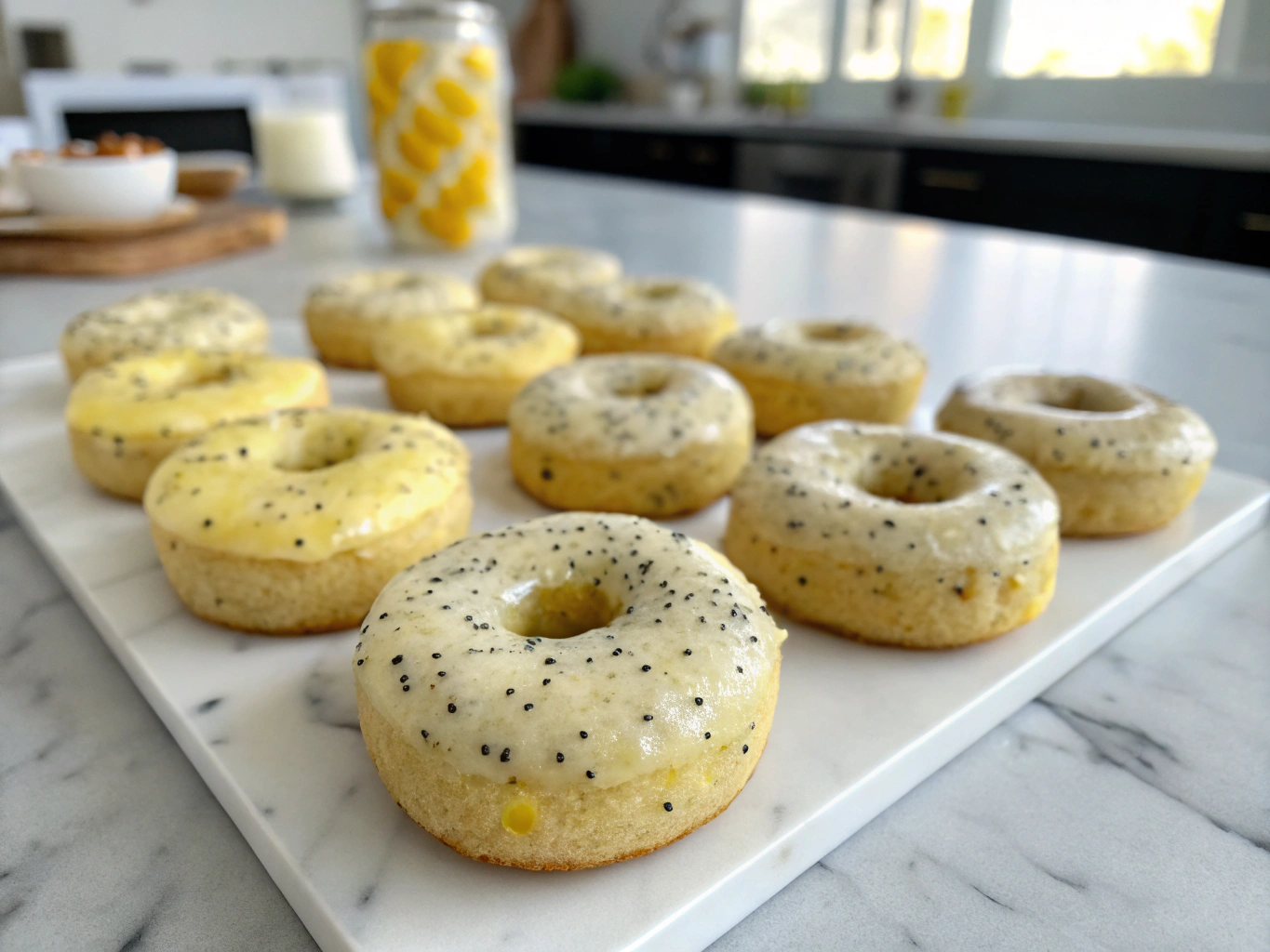 Lemon and Poppy Seed Mini Donuts