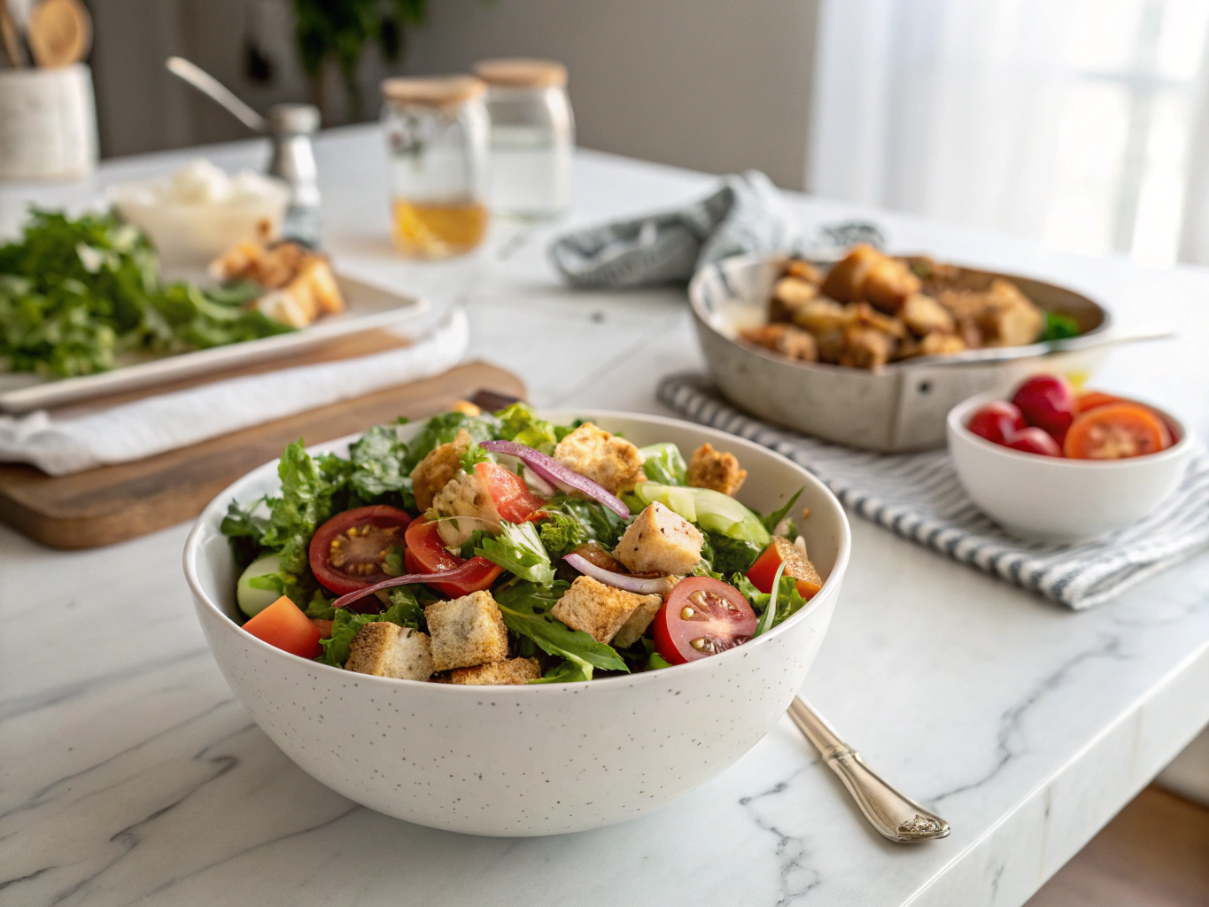 Spring Panzanella Salad
