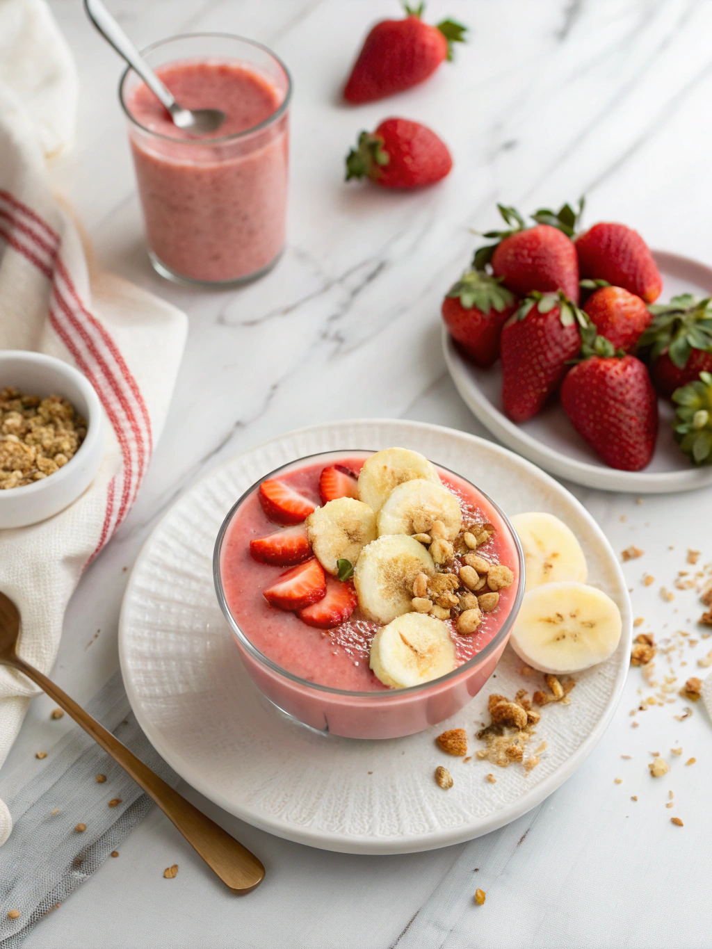 Strawberry Banana Smoothie Final Step