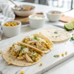 Street Corn Smash Chicken Tacos