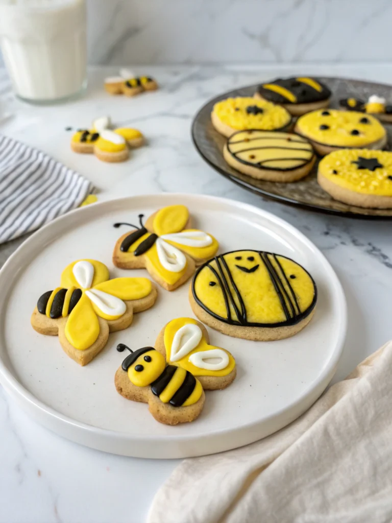 Vegan Bumble Bee Cookies final step