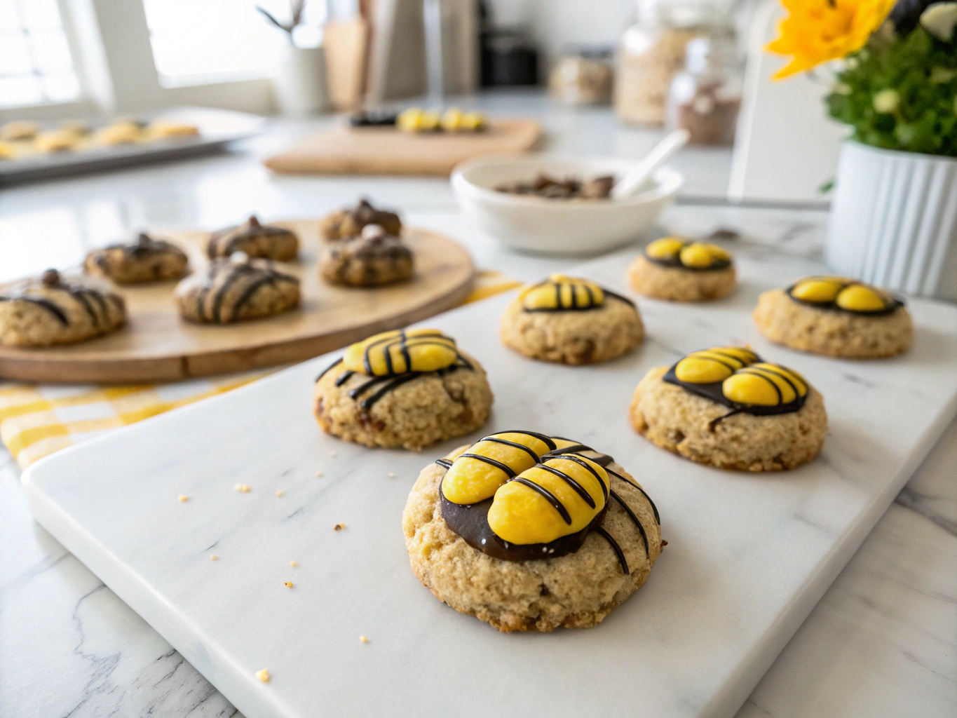 Vegan Bumble Bee Cookies