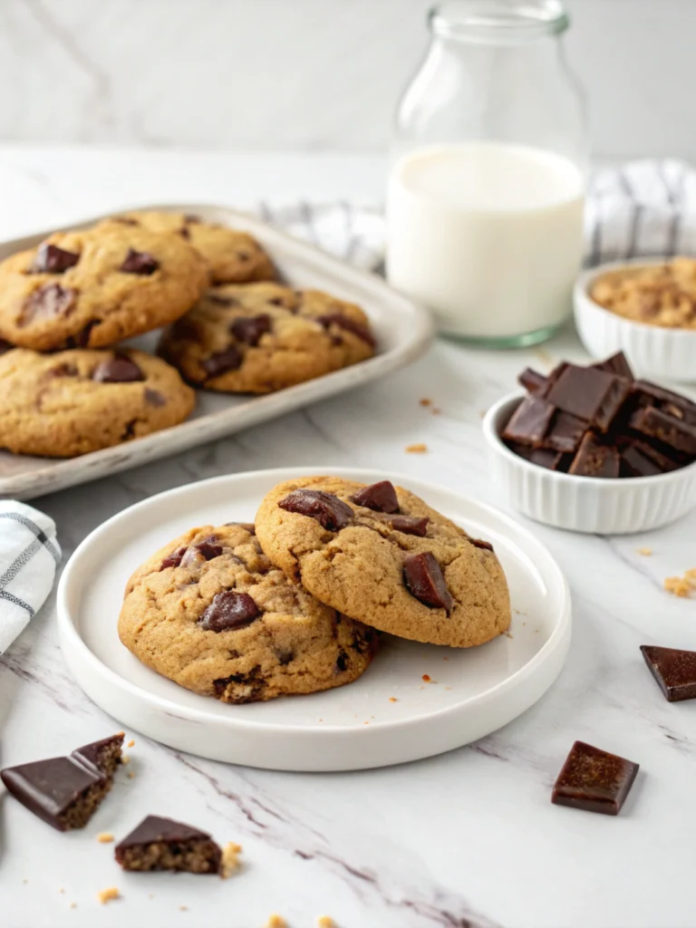 Vegan Chocolate Chunk Cookies final step