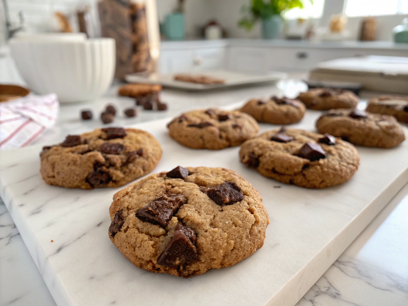 Vegan Chocolate Chunk Cookies