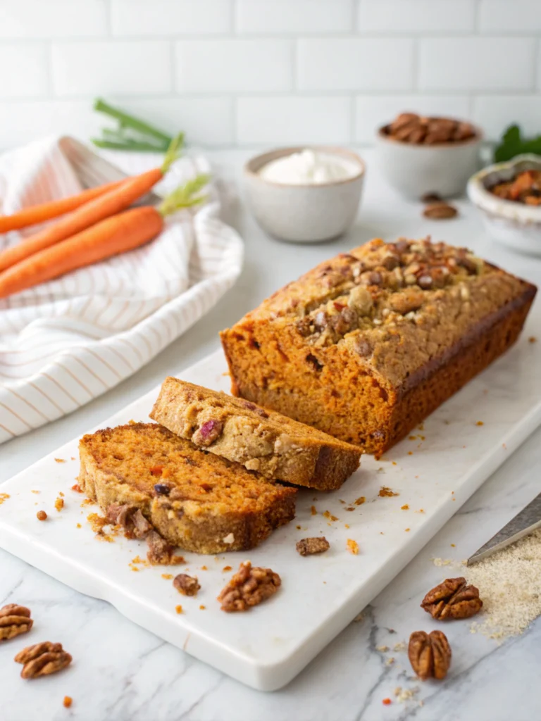 Vegan Carrot Loaf Cake final step